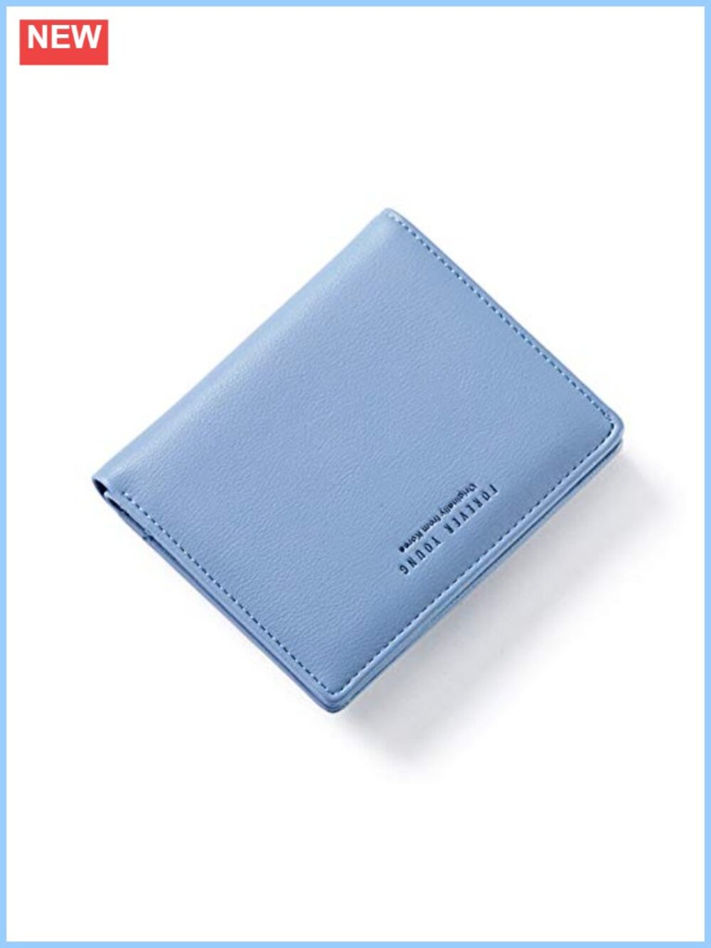 Small Bifold Synthetic Leather Wallet Compact Mini Pocket Purse